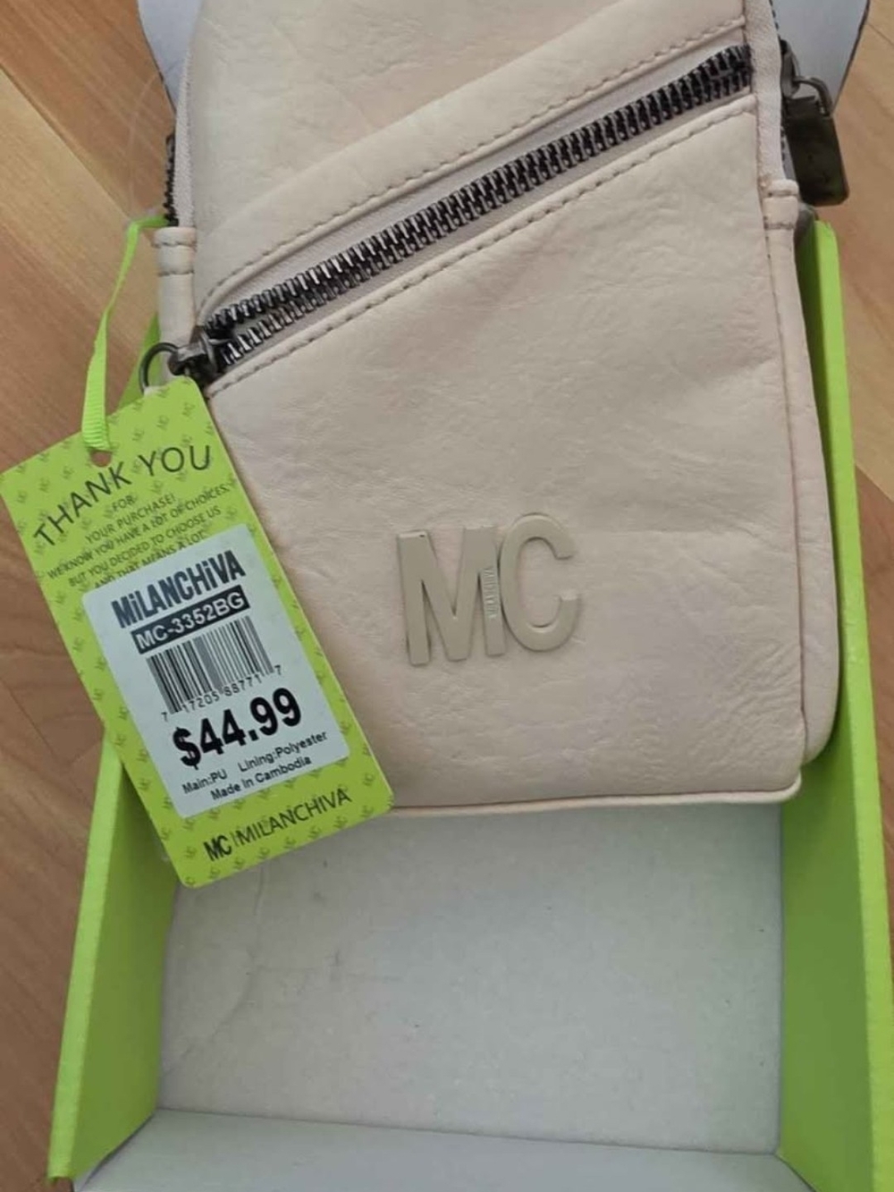 MC Cream Crossbody Bag